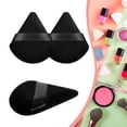 thumbnail image 3 of Powder Puff Face Soft Triangle Makeup Puff for Loose Powder Wedge Shape Velour Cosmetic Sponge for Contouring Under Eyes and Corners Beauty Makeup Tools (6pcs, Black), 3 of 5