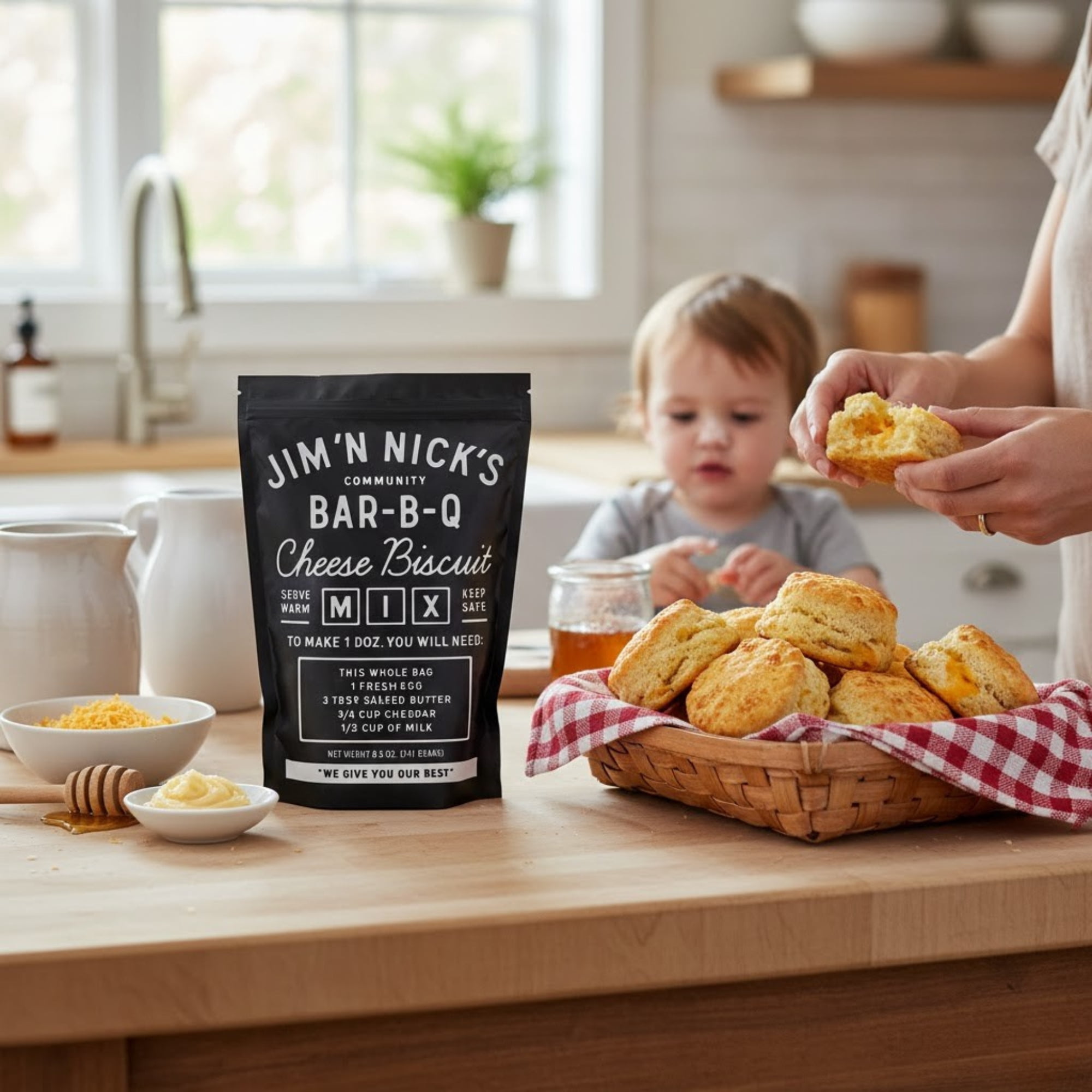 (2 pack) Jim N Nicks Bar-B-Q Cheese Biscuit Mix, 8.5 oz