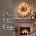 thumbnail image 4 of Halloween Glowing Ghost Wreath, Light-up Spooky Wreath with 12 Ghost Decor, RC, 6H Timer, Ideal for Halloween Party (A 12x3inch), 4 of 9