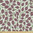 thumbnail image 2 of Floral Sofa Upholstery Fabric by the Yard, Fingerprint Looking Repeated Abstract Oval Berry Flowers Twigs Pattern, Decorative Fabric for DIY and Home Accents, Coconut Dried Rose Green by Ambesonne, 2 of 5