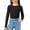 #0201-Black, variant on Favoffer Girls Undershirts Kids Long Sleeve Dance Velvet Inner Winter Solid Color Long Sleeve Base Layer Tops Fleece-Lined Slim Fit Tees Toddler Teen 1-15Y