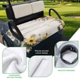 thumbnail image 5 of Golf Cart Seat Covers for 2 Seater, Yellow Floral Spring Soft Microfiber Cart Seat Towel Blanket, Vintage Summer Botanical Absorbent Breathable Non Slip Bench Seats Protector for Golf Course 51"x31", 5 of 9