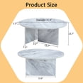 thumbnail image 5 of Lisonu Modern Round Coffee Table, 31.5" Minimalist MDF Cocktail Table for Living Room, Nordic Style Center Table, Easy Assembly, White, 5 of 26