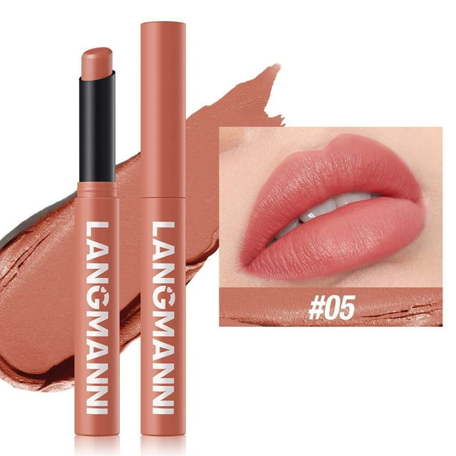 Lápiz labial de terciopelo mate Antiadherente de larga duración 2 g Crema de color de labios hidratante profesional para fiesta de bodas Maquillaje para casa Salón de uso Un solo tubo Textura suave