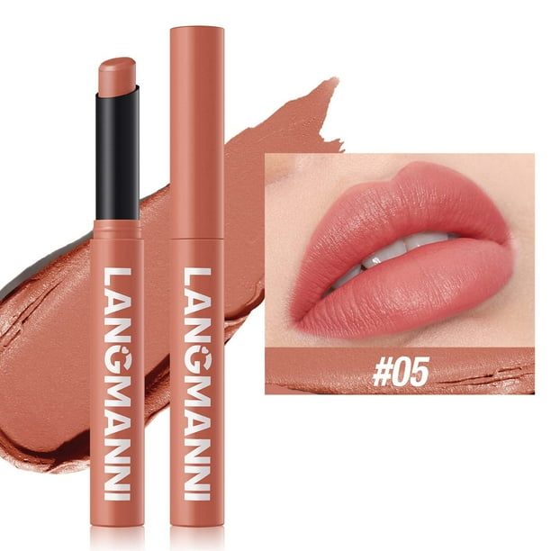 Labial Terciopelo Mate | Color de Labios No Pegajoso y de Larga Duración | Textura Cremosa, Suave e Hidratante | Alta Pigmentación | Peso Neto 2g | Aplicación Suave | Paquete de 1 | Tamaño 1.2 x