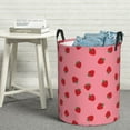 thumbnail image 5 of Picia Strawberries Large Laundry Basket, Waterproof, Freestanding Laundry Hamper, Collapsible Tall Clothes Hamper with Extended Handles-Medium, 5 of 8