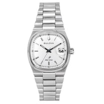 Bulova Classic Super Seville Stainless Steel Bracelet Silver Dial Quartz 96B444 Men's Watch