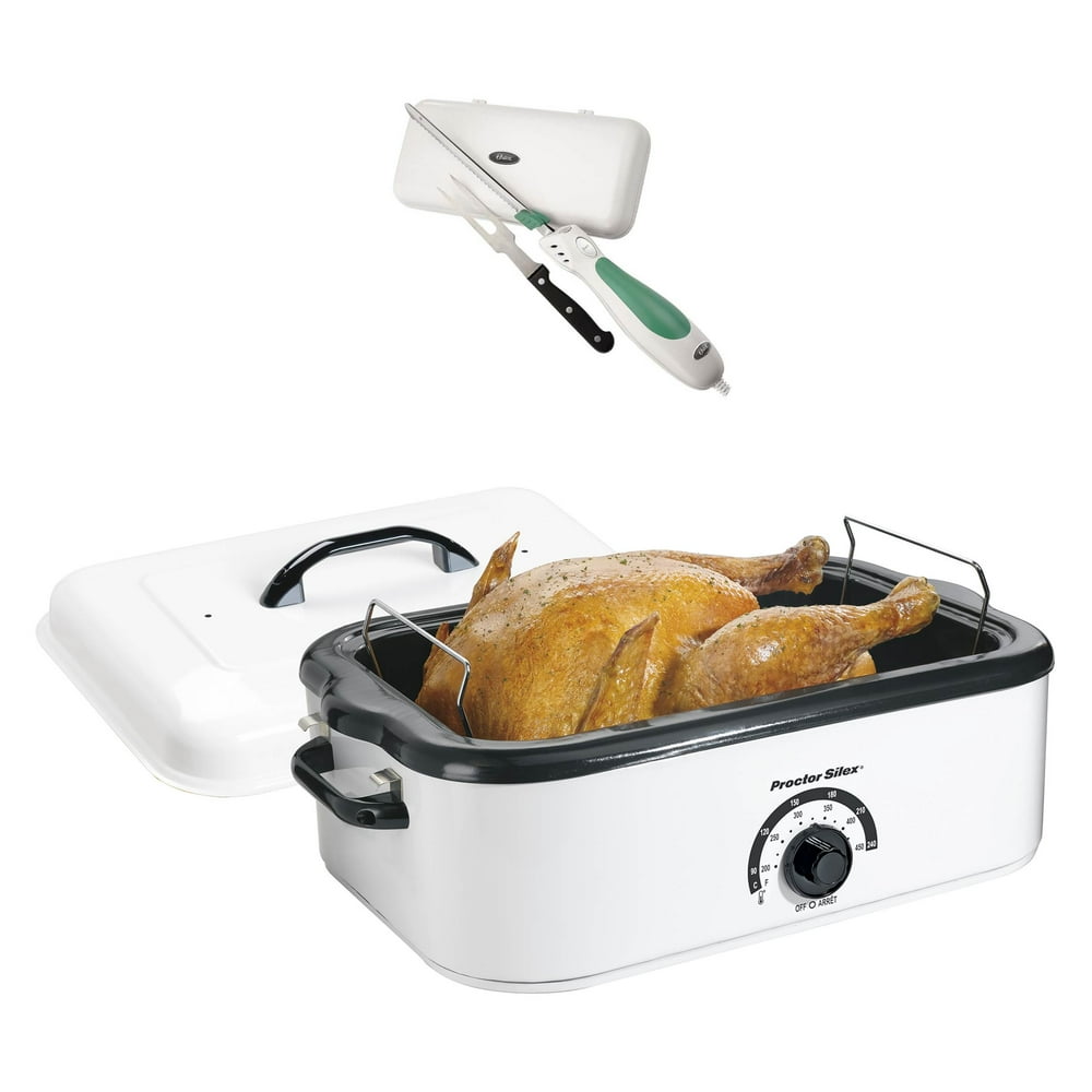 Proctor Silex 18Quart Countertop Roaster Oven + Electric Knife with