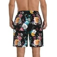 thumbnail image 3 of Naloa Hibiscus Rose Men's Beach Shorts, Surfing shorts, Swim trunks, Quick Dry Swim Trunks for Surfing Beach Fun - X-Large, 3 of 9