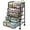 Black：4 Tier Drawers, variant on 4-Tier Rolling Utility Cart with 3 Drawers - Craft Organizers and Storage with 360° Lockable Wheels,Art Supply Storage Organizer for Art Supplies, Store for Brushes & Paints & Artifacts Small Parts