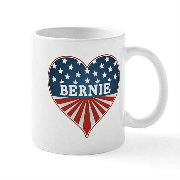 CafePress - Heart Bernie Mug - 11 oz Ceramic Mug - Novelty Coffee Tea Cup