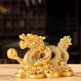 thumbnail image 3 of facefd Treasures Dragon Statue Collection Exquisite for Home Office Aureate, 3 of 9