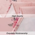 thumbnail image 4 of Pink Floral Rectangle Tablecloth Vintage Shabby Chic Flower Table Cloth Spring Table Cover Waterproof for Dinner Kitchen Picnic, Pink, 60x84 Inches, 4 of 6