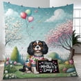 thumbnail image 4 of Happy Mother's Day Best Cavalier King Charles Spaniel Mom Ever Quilt Blanket Dog Lover Gifts Cozy Comforter Throw Blanket - 03002, 4 of 5