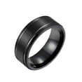thumbnail image 4 of Mens Wedding Rings Black Sliver Gold Pure 8MM Rings, 4 of 6