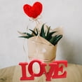 thumbnail image 2 of Vosarea Wooden Love Sign Decor Red Color Simple Design for Home Office Hotels Restaurants 4 Letters, 2 of 6