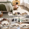 thumbnail image 6 of 8ft Round Rug, Rooster Farm Animal Country Non-Skid Rubber Backing Large Area Rugs - Living Room Bedroom Home Office, Chinese Style Plant Indoor Floor Mat Carpets Washable Rug, 6 of 9