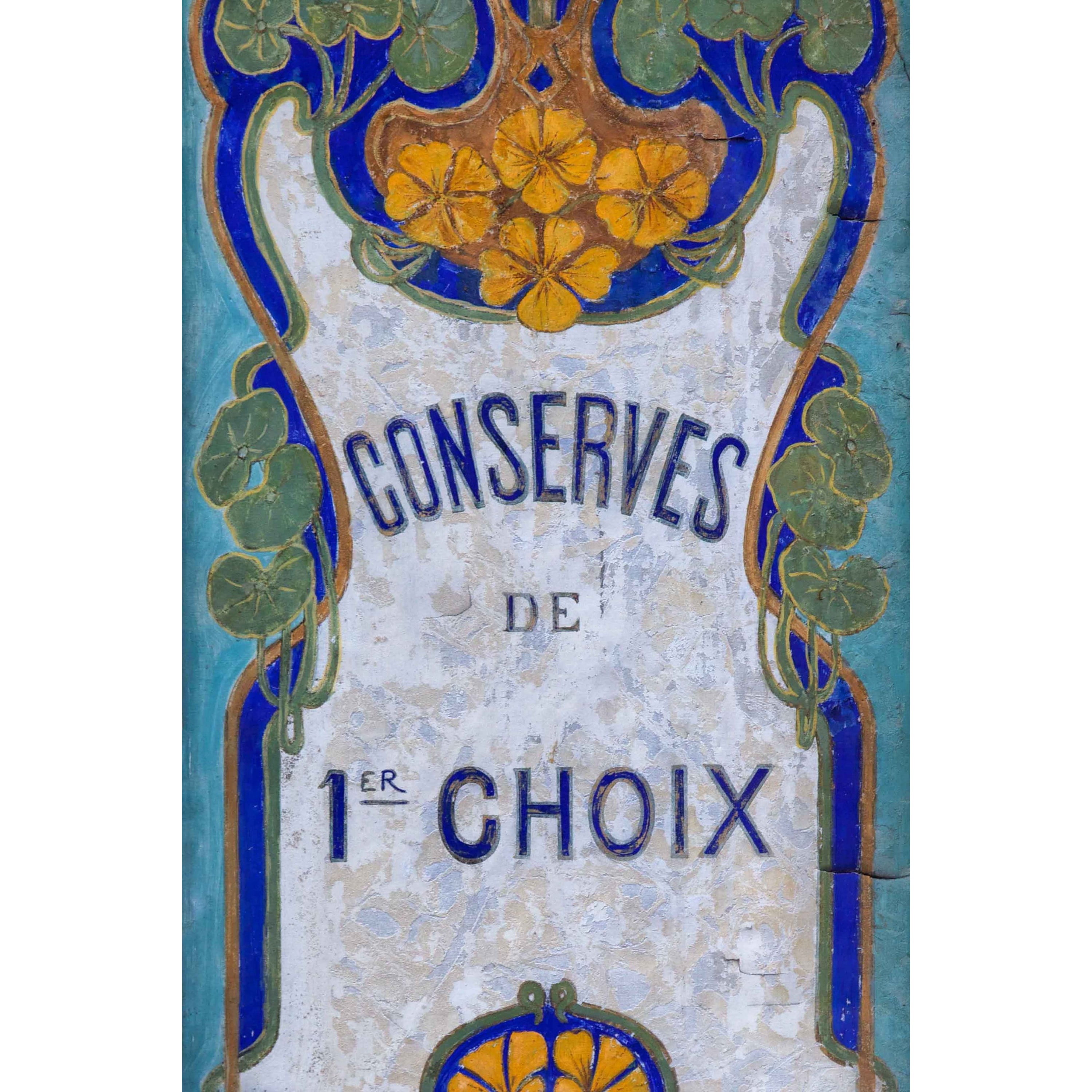"Paris Art Nouveau Sign" Painting Print on Wrapped Canvas