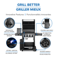 thumbnail image 4 of Napoleon Freestyle 425 Propane Gas BBQ Grill with Range Side Burner, Graphite Grey, 4 of 7