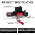 thumbnail image 3 of Accreate 13800lbs Electric Winch, Waterproof IP67 85ft Steel Cable Truck Winch with Wireless Handheld Remote, 12V Power Winch Winch, 3 of 9