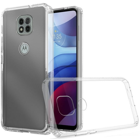 for Motorola Moto G Power 2021 Hybrid Slim Crystal Clear Transparent Shock-Absorption Bumper with TPU   Hard PC Back Frame Cover ,Xpm Phone Case [Clear]