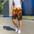 thumbnail image 6 of Xecao Vintage Sunflower Cow B Print Men's Sleepwear Shorts Pajama Bottom Lounge Short nightwear with Convenient Pockets for Relaxed Home Wear-Large, 6 of 6
