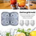 thumbnail image 3 of Silicone Owl Ice Tray Silicone Owl Ice Cube Mold with Funnel Lid 4 Grids for Whiskey Cocktails Drinks Novelty Animal-shaped Ice Cubes Easy Release, 3 of 8