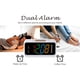 thumbnail image 4 of ZAPALA expert Radio despertador, 2 alarmas, pantalla LED gigante, radio reloj digital FM con puerto de carga USB, visualización de días, volumen ajustable y atenuador, luz nocturna, repetición para ni, 4 of 5