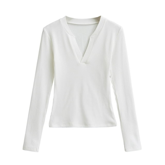 Wensltd Fashion Tops Long Sleeve Pullover Blouse Basic Fall Women Undershirt