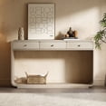 thumbnail image 5 of Harper & Bright Designs Farmhouse Rectangular Console Table with Storage, Narrow Entryway Table with 3 Drawers and Shelf, Wood Curved Sofa Table for Living Room, Hallway, Natural, 5 of 14