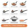 thumbnail image 5 of Gotham Steel 17 Pc Pots and Pans Set Non Stick, Ceramic Cookware Set Nonstick, Hard Anodized Induction Cookware Set, Pots and Pans for Cooking, Non Toxic Cookware Sets, Oven/Dishwasher Safe, Copper, 5 of 6