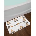 thumbnail image 2 of Yoga Bath Mat, Cartoon Yoga Young Girl Doing Different Poses Energy Action Aerobics Vitality Health, Non-Slip Plush Mat Bathroom Kitchen Laundry Room Decor, 29.5 X 17.5 Inches, Multicolor, Ambesonne, 2 of 2