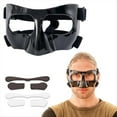thumbnail image 2 of Sports Face Guard, Nose Guard for Broken Nose, Basketball Football Softball Training Face Protect Shield, Black Close, 2 of 7