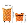 thumbnail image 4 of Bearachild Bolsa de carrito de compras plegable portátil con ruedas Bolsa de tela Oxford impermeable Almacenamiento y organización del hogar naranja Tipo B, 4 of 6