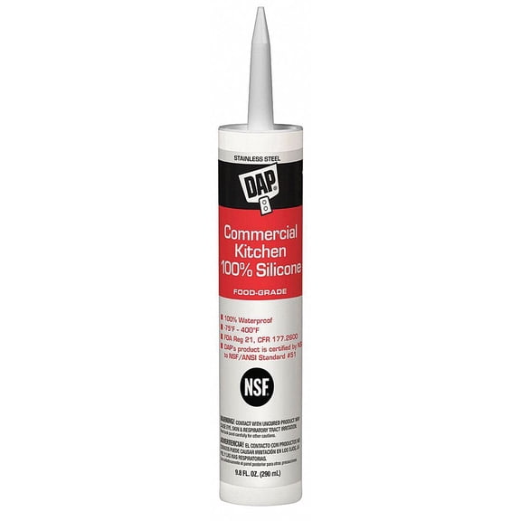 Dap 8660, Silicone, Cartridge Industrial Sealant, 11.5 oz 9.8 oz