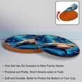 thumbnail image 4 of Shark 6Pcs Round Microfiber Leather Car Coasters, 11x11 cm/4.3x4.3 in, Cup Holder Coasters for Car, Drink Absorbent Car Coasters, Slip Car Coaster Set, 4 of 6
