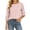 Pink, variant on Cilsoka Womens 3/4 Sleeve Tops and Blouses Dressy Casual Crewneck Shirt for Business Work Summer Trendy Vacation Tshirt