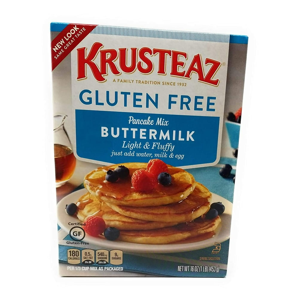 Krusteaz, Gluten Free, Pancake Mix, Buttermilk, 16oz Box (Pack of 2