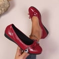 thumbnail image 2 of Women Dressy Flat Shoes Slip on Office Work Shoes with Front Bowknot, Ladies Business Casual Comfortable Low Heels Shoes Outdoor Wear Versatile Plus-Size Loafers, 2 of 10