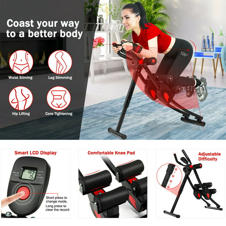 YouLoveIt Ab Machine Ab Workout Equipment Workout Equipment Abdominal  Trainers for Home Gym Abdominal Trainer Women Exercise Fitness Equipment