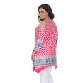 thumbnail image 3 of White Mark Women's Plus Size Cold Shoulder Printed Tunic Top, 3 of 3