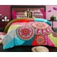 thumbnail image 2 of Boho Rojo Azul Rosa 100% Algodón Espeso Ropa de Cama Set Funda Nórdica Sábana Almohada, 2 of 2