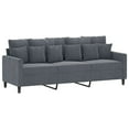 thumbnail image 2 of vidaXL 2 Piece Sofa Set with Cushions Dark Grey Velvet, 2 of 4