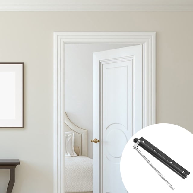 unbranded Bisagra Cerradora De Puerta Resistente Con Mecanismo Automático Y Resorte De Inoxidable Color Negro