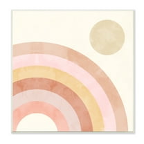 Stupell Industries Pink Desert Rainbow Rising Sun Geometric Arches Nature Painting Unframed Art Print Wall Art, 12 x 12