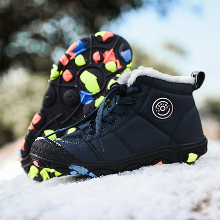 

MIASHUI Winter Womens Flats Non-Slip Keep Warm Platform Lace-Up Casual Shoes Snow Boots Women Sneakers Shoes Wedges Women Shoes Casual
