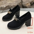 thumbnail image 5 of Mepaouo Chunky Loafers for Women Platform Suede Penny Womens Loafer Dressy Slip on Casual Office Work Shoes, 5 of 8