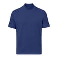 thumbnail image 3 of TKKCS Mens Mock Neck Short Sleeve T-Shirt- Stretch Lightweight Slim Fit Summer Casual Daily Wear Basic Tee Navy Size M, 3 of 7