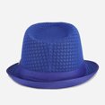 thumbnail image 6 of Lispipm Summer Mesh Pork Pie Hat for Men Women Roll Brim Retro Party Cap Travel Beach Sun Hats Classic Outdoor Breathable Caps Blue, 6 of 8