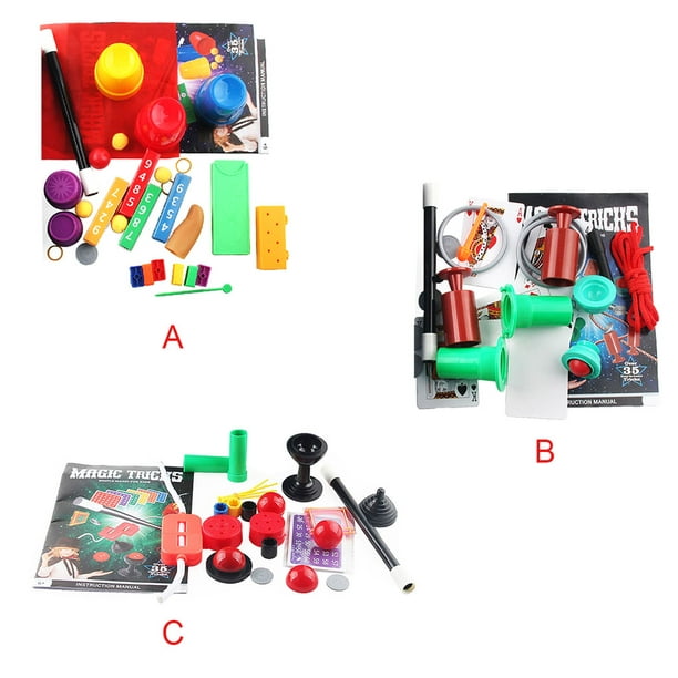 Ensemble de jouets magiques pour enfants débutants enfants adultes Illusion  Kit de tours de magie jouet de développement de l'intelligence 